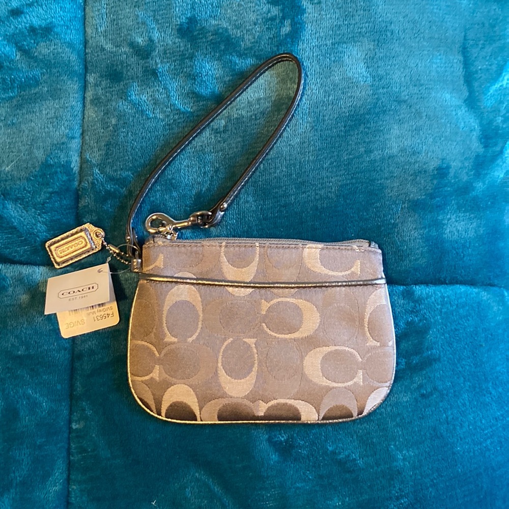 Coach signature small wristlet